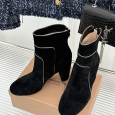 Gianvito Rossi 26WF秋冬新品圆头复古拼接粗跟短靴长靴复古圆头复刻经典感异材拼接质感出众 Gianvito Rossi 26WF秋冬新品圆头复古拼接粗跟短靴长靴复古圆头复刻经典感异材拼接质感出众