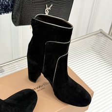 Gianvito Rossi 26WF秋冬新品圆头复古拼接粗跟短靴长靴复古圆头复刻经典感异材拼接质感出众 Gianvito Rossi 26WF秋冬新品圆头复古拼接粗跟短靴长靴复古圆头复刻经典感异材拼接质感出众