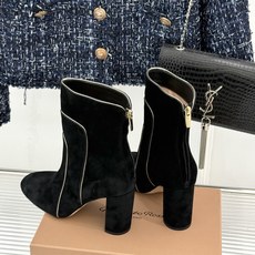 Gianvito Rossi 26WF秋冬新品圆头复古拼接粗跟短靴长靴复古圆头复刻经典感异材拼接质感出众 Gianvito Rossi 26WF秋冬新品圆头复古拼接粗跟短靴长靴复古圆头复刻经典感异材拼接质感出众