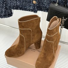 Gianvito Rossi 26WF秋冬新品圆头复古拼接粗跟短靴长靴复古圆头复刻经典感异材拼接质感出众 Gianvito Rossi 26WF秋冬新品圆头复古拼接粗跟短靴长靴复古圆头复刻经典感异材拼接质感出众