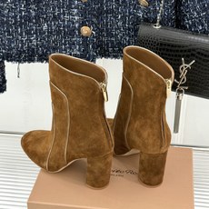 Gianvito Rossi 26WF秋冬新品圆头复古拼接粗跟短靴长靴复古圆头复刻经典感异材拼接质感出众 Gianvito Rossi 26WF秋冬新品圆头复古拼接粗跟短靴长靴复古圆头复刻经典感异材拼接质感出众