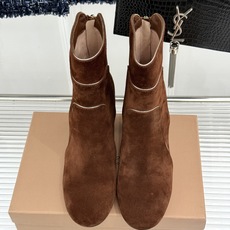 Gianvito Rossi 26WF秋冬新品圆头复古拼接粗跟短靴长靴复古圆头复刻经典感异材拼接质感出众 Gianvito Rossi 26WF秋冬新品圆头复古拼接粗跟短靴长靴复古圆头复刻经典感异材拼接质感出众