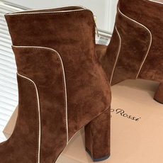 Gianvito Rossi 26WF秋冬新品圆头复古拼接粗跟短靴长靴复古圆头复刻经典感异材拼接质感出众 Gianvito Rossi 26WF秋冬新品圆头复古拼接粗跟短靴长靴复古圆头复刻经典感异材拼接质感出众