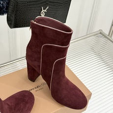 Gianvito Rossi 26WF秋冬新品圆头复古拼接粗跟短靴长靴复古圆头复刻经典感异材拼接质感出众 Gianvito Rossi 26WF秋冬新品圆头复古拼接粗跟短靴长靴复古圆头复刻经典感异材拼接质感出众