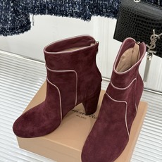 Gianvito Rossi 26WF秋冬新品圆头复古拼接粗跟短靴长靴复古圆头复刻经典感异材拼接质感出众 Gianvito Rossi 26WF秋冬新品圆头复古拼接粗跟短靴长靴复古圆头复刻经典感异材拼接质感出众