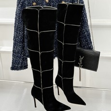 Gianvito Rossi 26WF秋冬新品尖头复古拼接细跟高跟短靴长靴复古拼接重塑尖头格调细高跟撑起 Gianvito Rossi 26WF秋冬新品尖头复古拼接细跟高跟短靴长靴复古拼接重塑尖头格调细高跟撑起