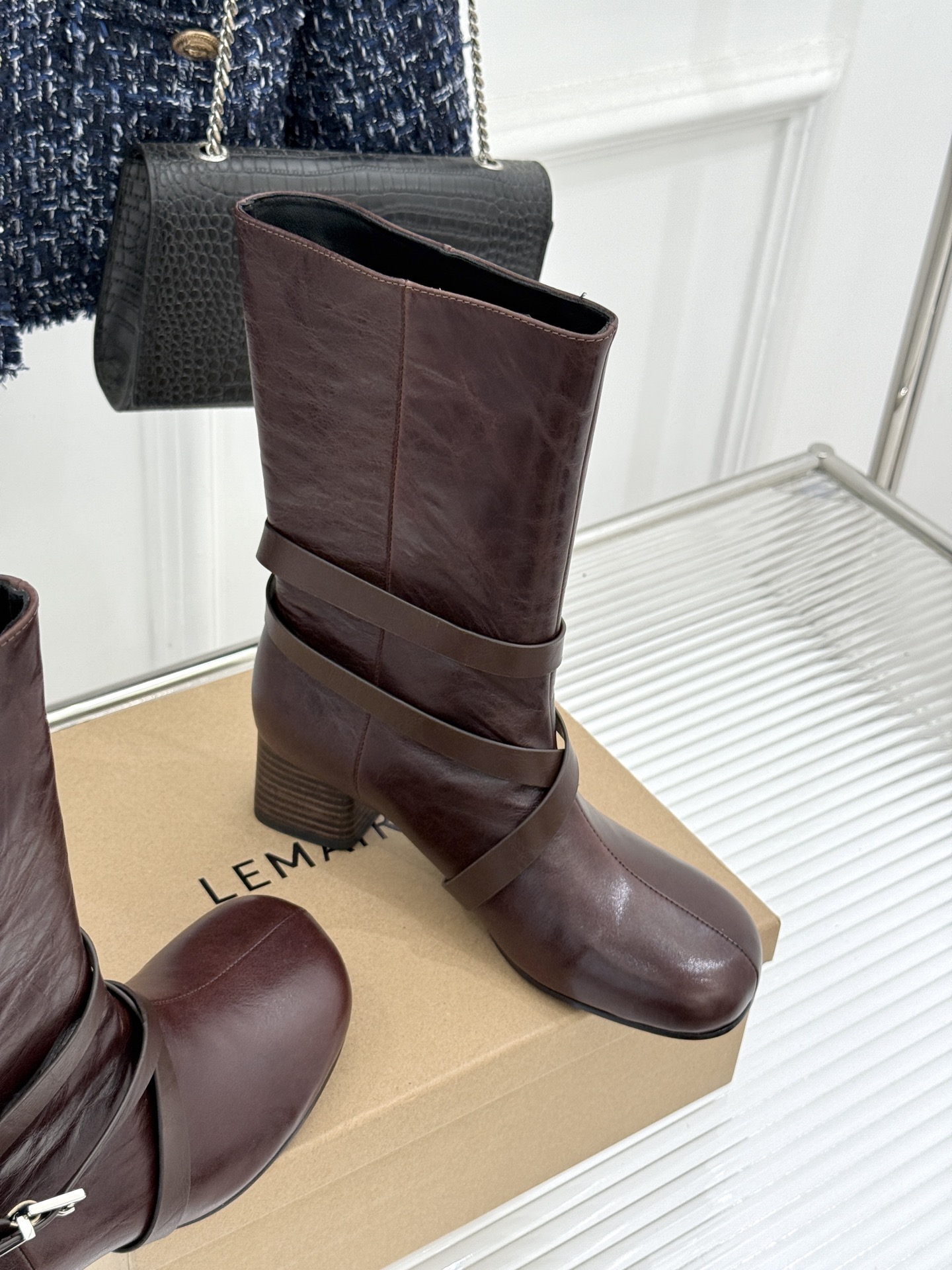 Lemaire 26WF新品皮带扣粗跟短靴秋冬衣橱的宝藏黑马款低调里藏着上乘做工上脚自带不费力高级感懂行