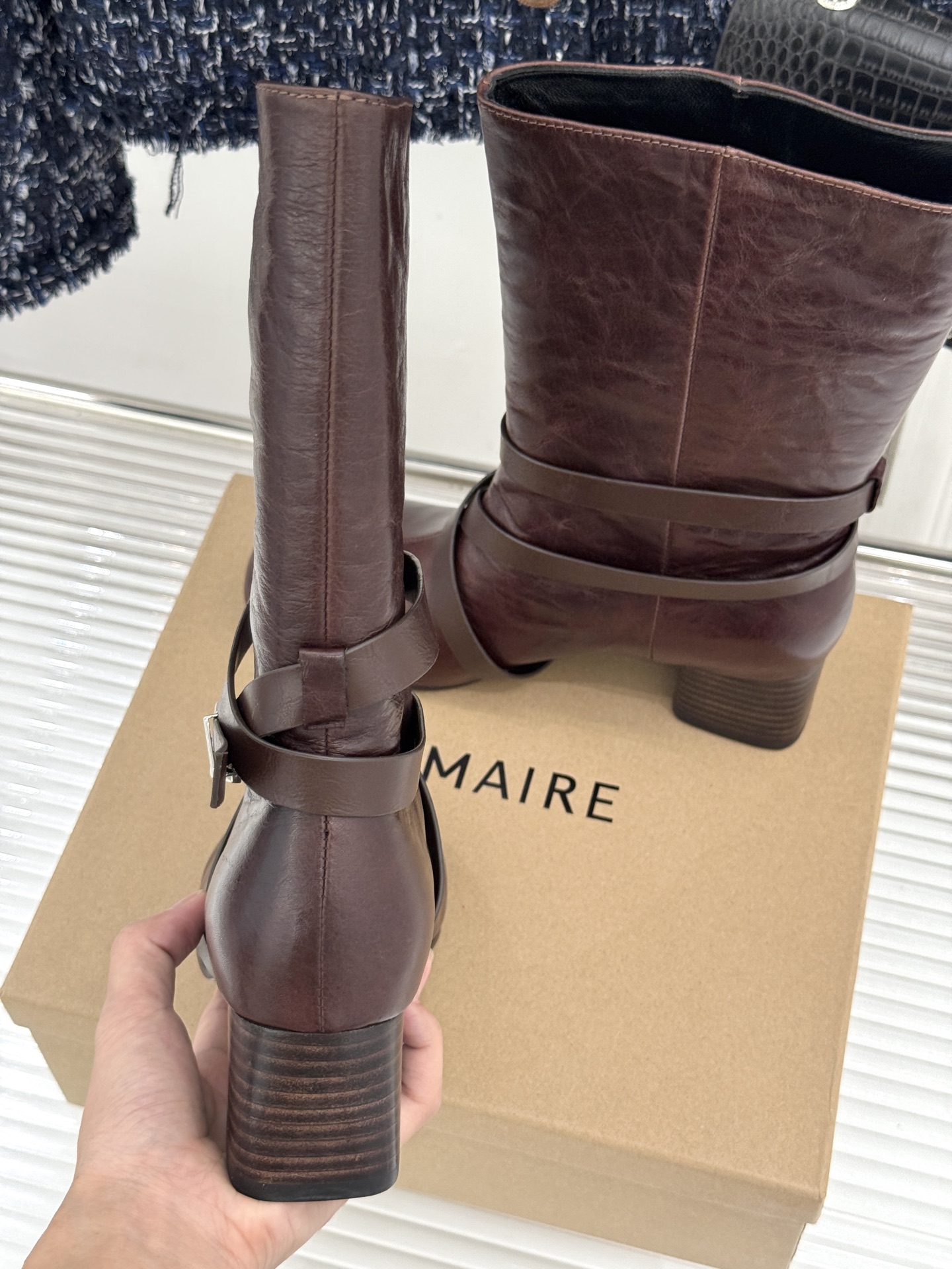 Lemaire 26WF新品皮带扣粗跟短靴秋冬衣橱的宝藏黑马款低调里藏着上乘做工上脚自带不费力高级感懂行