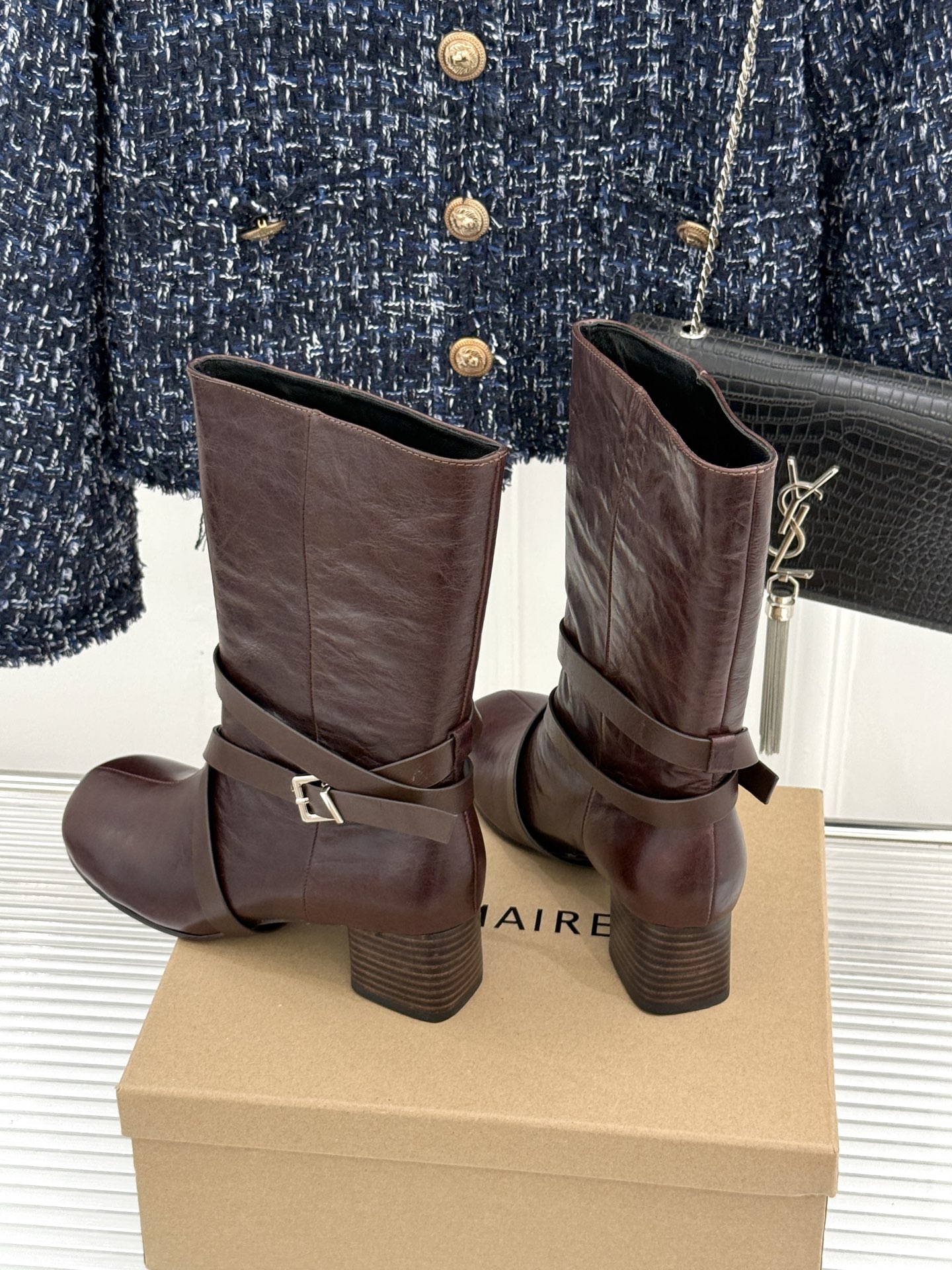 Lemaire 26WF新品皮带扣粗跟短靴秋冬衣橱的宝藏黑马款低调里藏着上乘做工上脚自带不费力高级感懂行
