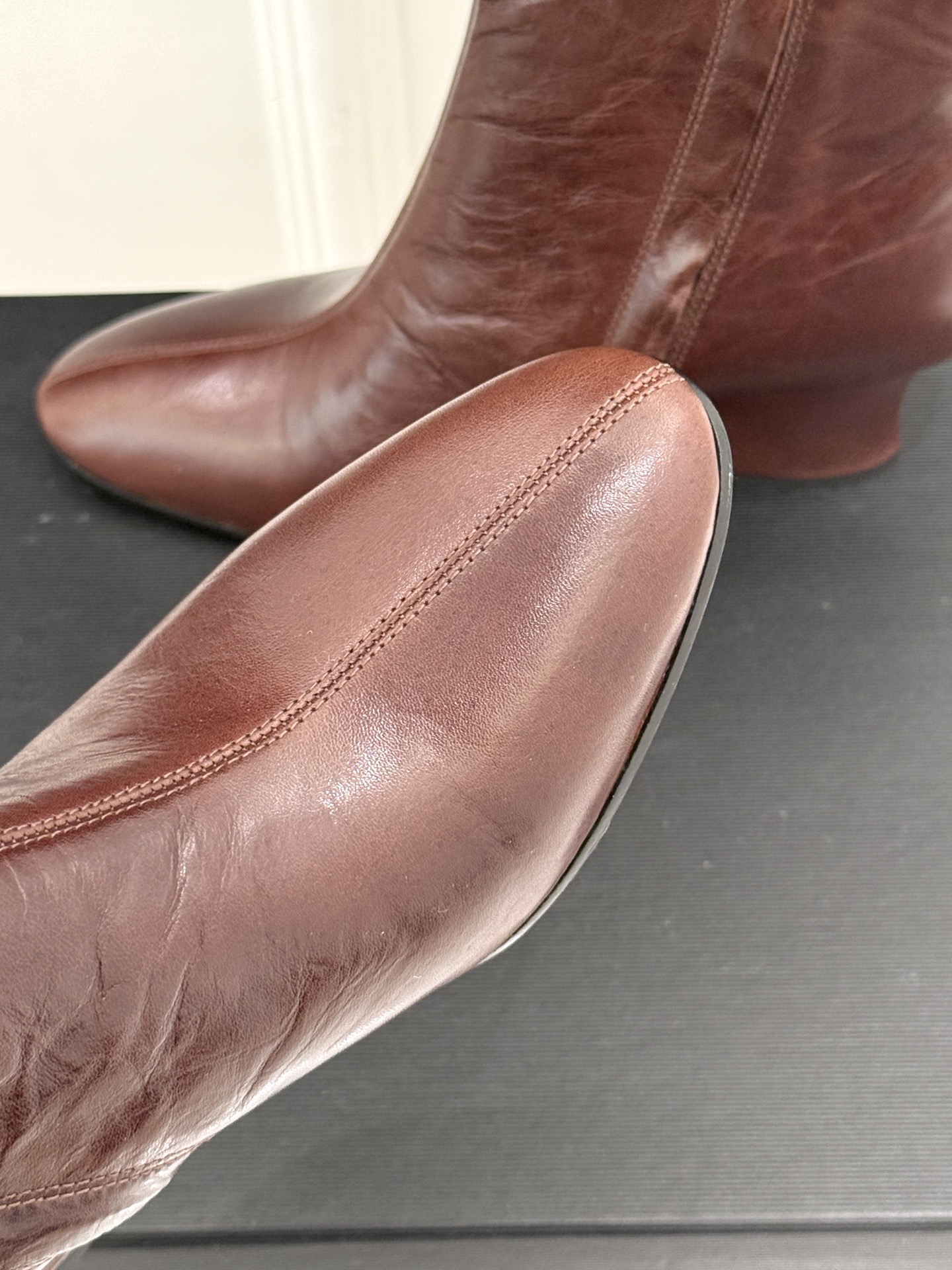 Jil Sander/吉尔桑达极26WF新品绑带粗跟短靴极简党秋冬的本命短靴低调鞋款辨识度却很高舒适与格
