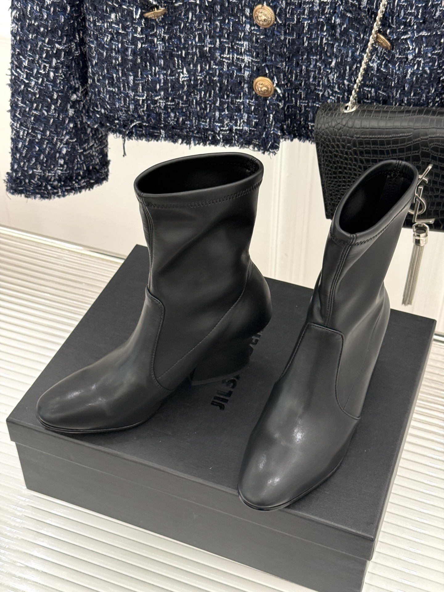 Jil Sander/吉尔桑达极26WF新品粗跟弹力靴系列秋冬衣橱百搭刚需单品低调奢牌诚意之作弹力靴筒妥