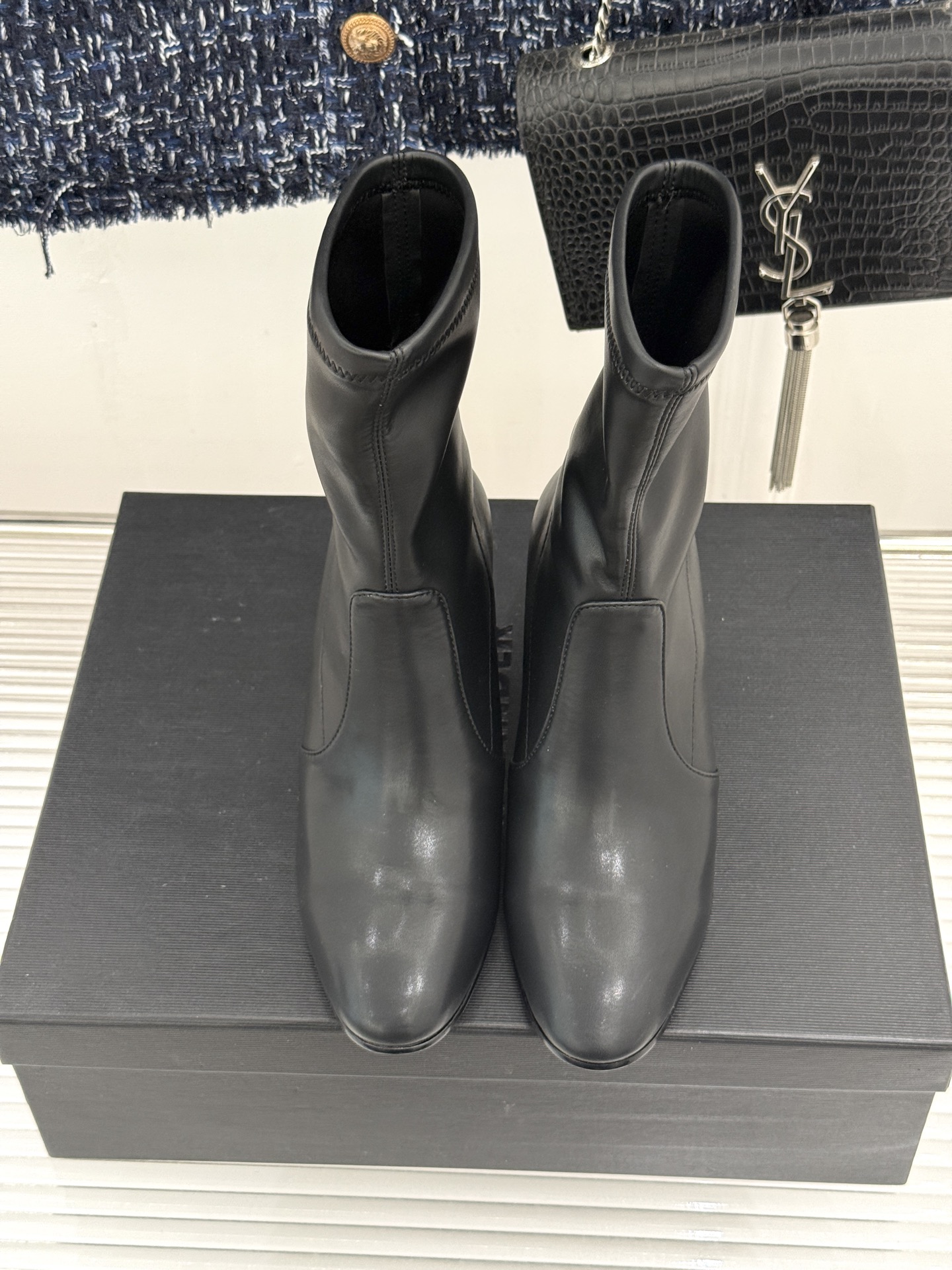 Jil Sander/吉尔桑达极26WF新品粗跟弹力靴系列秋冬衣橱百搭刚需单品低调奢牌诚意之作弹力靴筒妥