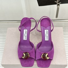 Jimmy Choo/吉米周26WF新品金属扣方头高跟凉鞋金属方扣镌刻品牌标识方头剪裁利落显脚瘦纤细高跟 Jimmy Choo/吉米周26WF新品金属扣方头高跟凉鞋金属方扣镌刻品牌标识方头剪裁利落显脚瘦纤细高跟