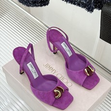 Jimmy Choo/吉米周26WF新品金属扣方头高跟凉鞋金属方扣镌刻品牌标识方头剪裁利落显脚瘦纤细高跟 Jimmy Choo/吉米周26WF新品金属扣方头高跟凉鞋金属方扣镌刻品牌标识方头剪裁利落显脚瘦纤细高跟
