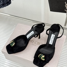Jimmy Choo/吉米周26WF新品金属扣方头高跟凉鞋金属方扣镌刻品牌标识方头剪裁利落显脚瘦纤细高跟 Jimmy Choo/吉米周26WF新品金属扣方头高跟凉鞋金属方扣镌刻品牌标识方头剪裁利落显脚瘦纤细高跟