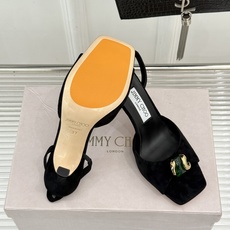 Jimmy Choo/吉米周26WF新品金属扣方头高跟凉鞋金属方扣镌刻品牌标识方头剪裁利落显脚瘦纤细高跟 Jimmy Choo/吉米周26WF新品金属扣方头高跟凉鞋金属方扣镌刻品牌标识方头剪裁利落显脚瘦纤细高跟