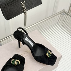 Jimmy Choo/吉米周26WF新品金属扣方头高跟凉鞋金属方扣镌刻品牌标识方头剪裁利落显脚瘦纤细高跟 Jimmy Choo/吉米周26WF新品金属扣方头高跟凉鞋金属方扣镌刻品牌标识方头剪裁利落显脚瘦纤细高跟