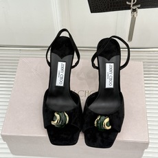 Jimmy Choo/吉米周26WF新品金属扣方头高跟凉鞋金属方扣镌刻品牌标识方头剪裁利落显脚瘦纤细高跟 Jimmy Choo/吉米周26WF新品金属扣方头高跟凉鞋金属方扣镌刻品牌标识方头剪裁利落显脚瘦纤细高跟