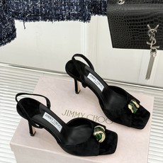 Jimmy Choo/吉米周26WF新品金属扣方头高跟凉鞋金属方扣镌刻品牌标识方头剪裁利落显脚瘦纤细高跟 Jimmy Choo/吉米周26WF新品金属扣方头高跟凉鞋金属方扣镌刻品牌标识方头剪裁利落显脚瘦纤细高跟