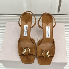 Jimmy Choo/吉米周26WF新品金属扣方头高跟凉鞋金属方扣镌刻品牌标识方头剪裁利落显脚瘦纤细高跟 Jimmy Choo/吉米周26WF新品金属扣方头高跟凉鞋金属方扣镌刻品牌标识方头剪裁利落显脚瘦纤细高跟