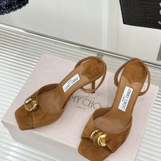 Jimmy Choo/吉米周26WF新品金属扣方头高跟凉鞋金属方扣镌刻品牌标识方头剪裁利落显脚瘦纤细高跟 Jimmy Choo/吉米周26WF新品金属扣方头高跟凉鞋金属方扣镌刻品牌标识方头剪裁利落显脚瘦纤细高跟