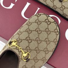 Gucci/古驰26WF新品双G马衔扣老花包头穆勒半拖双G老花续写复古经典金属马衔扣定格腔调穆勒半拖慵懒 Gucci/古驰26WF新品双G马衔扣老花包头穆勒半拖双G老花续写复古经典金属马衔扣定格腔调穆勒半拖慵懒
