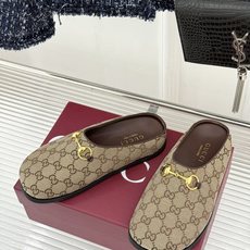 Gucci/古驰26WF新品双G马衔扣老花包头穆勒半拖双G老花续写复古经典金属马衔扣定格腔调穆勒半拖慵懒 Gucci/古驰26WF新品双G马衔扣老花包头穆勒半拖双G老花续写复古经典金属马衔扣定格腔调穆勒半拖慵懒