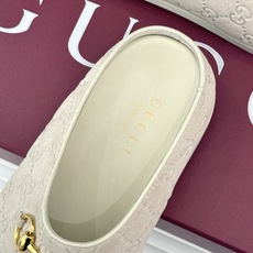 Gucci/古驰26WF新品双G马衔扣老花包头穆勒半拖双G老花续写复古经典金属马衔扣定格腔调穆勒半拖慵懒 Gucci/古驰26WF新品双G马衔扣老花包头穆勒半拖双G老花续写复古经典金属马衔扣定格腔调穆勒半拖慵懒