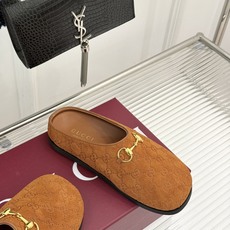Gucci/古驰26WF新品双G马衔扣老花包头穆勒半拖双G老花续写复古经典金属马衔扣定格腔调穆勒半拖慵懒 Gucci/古驰26WF新品双G马衔扣老花包头穆勒半拖双G老花续写复古经典金属马衔扣定格腔调穆勒半拖慵懒