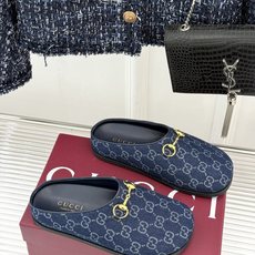 Gucci/古驰26WF新品双G马衔扣老花包头穆勒半拖双G老花续写复古经典金属马衔扣定格腔调穆勒半拖慵懒 Gucci/古驰26WF新品双G马衔扣老花包头穆勒半拖双G老花续写复古经典金属马衔扣定格腔调穆勒半拖慵懒