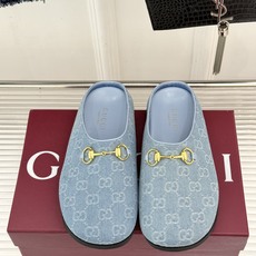 Gucci/古驰26WF新品双G马衔扣老花包头穆勒半拖双G老花续写复古经典金属马衔扣定格腔调穆勒半拖慵懒 Gucci/古驰26WF新品双G马衔扣老花包头穆勒半拖双G老花续写复古经典金属马衔扣定格腔调穆勒半拖慵懒