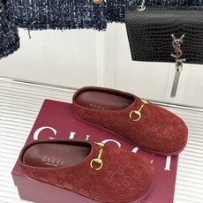 Gucci/古驰26WF新品双G马衔扣老花包头穆勒半拖双G老花续写复古经典金属马衔扣定格腔调穆勒半拖慵懒 Gucci/古驰26WF新品双G马衔扣老花包头穆勒半拖双G老花续写复古经典金属马衔扣定格腔调穆勒半拖慵懒