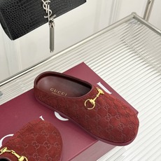 Gucci/古驰26WF新品双G马衔扣老花包头穆勒半拖双G老花续写复古经典金属马衔扣定格腔调穆勒半拖慵懒 Gucci/古驰26WF新品双G马衔扣老花包头穆勒半拖双G老花续写复古经典金属马衔扣定格腔调穆勒半拖慵懒