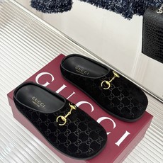 Gucci/古驰26WF新品双G马衔扣老花包头穆勒半拖双G老花续写复古经典金属马衔扣定格腔调穆勒半拖慵懒 Gucci/古驰26WF新品双G马衔扣老花包头穆勒半拖双G老花续写复古经典金属马衔扣定格腔调穆勒半拖慵懒