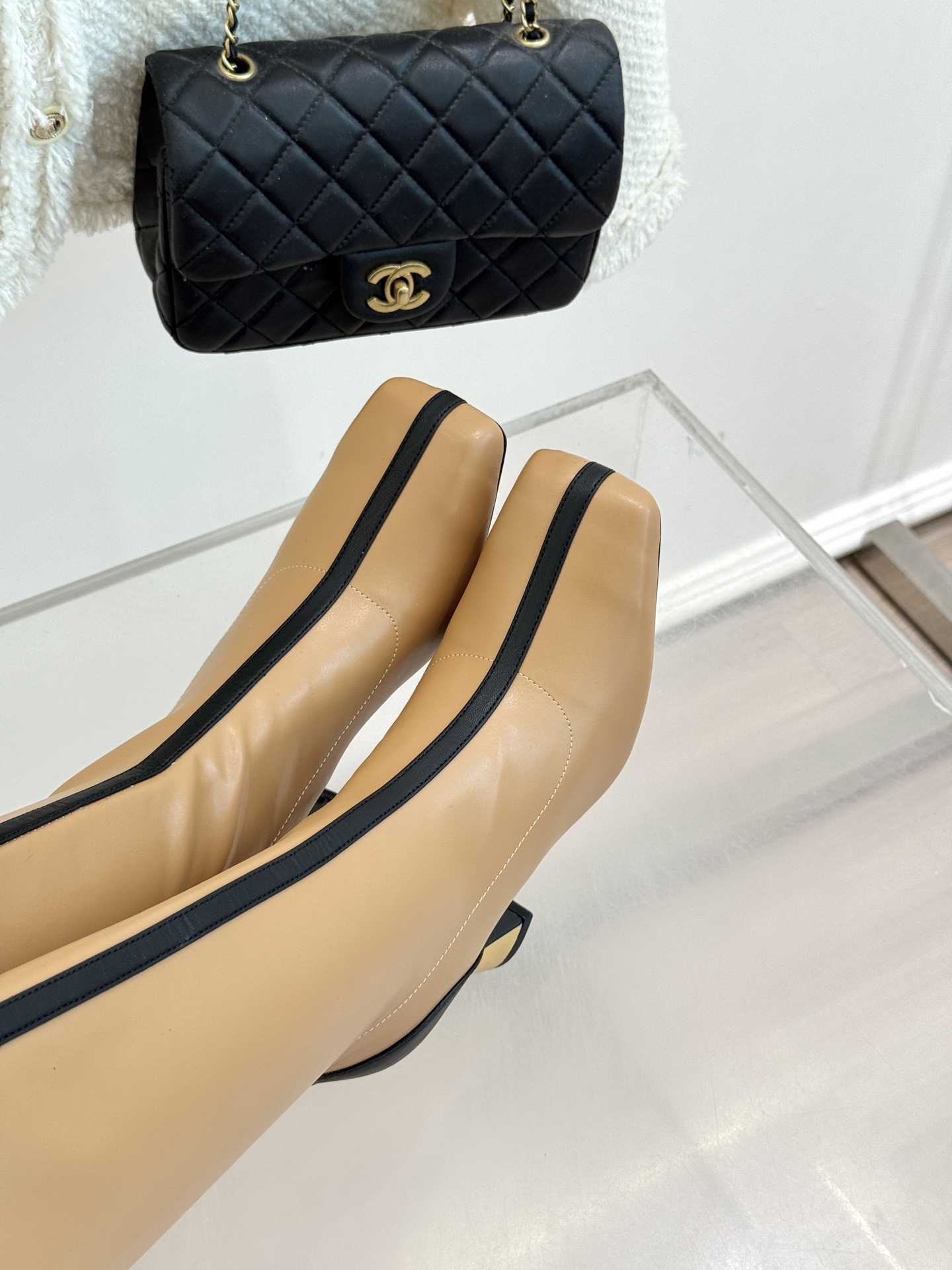 CHANE*｜小香26A秋冬新品 双C拼接方头金属跟高跟长靴 秋冬鞋柜必有它位置 时髦精闭眼入不亏 解锁秋冬穿搭万能密码