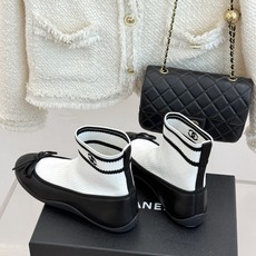 CHANE*|小香26B新品蝴蝶结 休闲芭蕾舞平底袜子靴短靴 鞋柜里私藏宝藏款 弹力针织袜筒贴脚踝 缎面蝴蝶结点缀鞋身 CHANE*|小香26B新品蝴蝶结 休闲芭蕾舞平底袜子靴短靴 鞋柜里私藏宝藏款 弹力针织袜筒贴脚踝 缎面蝴蝶结点缀鞋身