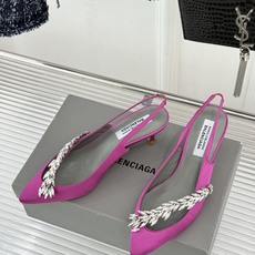 Balenciaga x Manolo Blahnik联盟款 26WF新品水晶叶真丝高跟凉鞋 巴黎世家联名莫罗新作 真丝 Balenciaga x Manolo Blahnik联盟款 26WF新品水晶叶真丝高跟凉鞋 巴黎世家联名莫罗新作 真丝