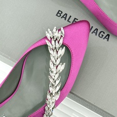 Balenciaga x Manolo Blahnik联盟款 26WF新品水晶叶真丝高跟凉鞋 巴黎世家联名莫罗新作 真丝 Balenciaga x Manolo Blahnik联盟款 26WF新品水晶叶真丝高跟凉鞋 巴黎世家联名莫罗新作 真丝