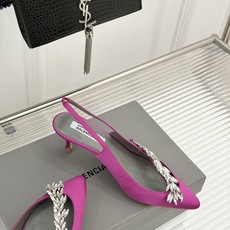 Balenciaga x Manolo Blahnik联盟款 26WF新品水晶叶真丝高跟凉鞋 巴黎世家联名莫罗新作 真丝 Balenciaga x Manolo Blahnik联盟款 26WF新品水晶叶真丝高跟凉鞋 巴黎世家联名莫罗新作 真丝