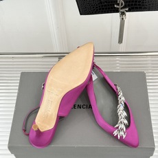 Balenciaga x Manolo Blahnik联盟款 26WF新品水晶叶真丝高跟凉鞋 巴黎世家联名莫罗新作 真丝 Balenciaga x Manolo Blahnik联盟款 26WF新品水晶叶真丝高跟凉鞋 巴黎世家联名莫罗新作 真丝
