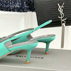 Balenciaga x Manolo Blahnik联盟款 26WF新品水晶叶真丝高跟凉鞋 巴黎世家联名莫罗新作 真丝 Balenciaga x Manolo Blahnik联盟款 26WF新品水晶叶真丝高跟凉鞋 巴黎世家联名莫罗新作 真丝