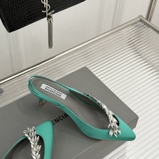 Balenciaga x Manolo Blahnik联盟款 26WF新品水晶叶真丝高跟凉鞋 巴黎世家联名莫罗新作 真丝 Balenciaga x Manolo Blahnik联盟款 26WF新品水晶叶真丝高跟凉鞋 巴黎世家联名莫罗新作 真丝