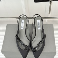 Balenciaga x Manolo Blahnik联盟款 26WF新品水晶叶真丝高跟凉鞋 巴黎世家联名莫罗新作 真丝 Balenciaga x Manolo Blahnik联盟款 26WF新品水晶叶真丝高跟凉鞋 巴黎世家联名莫罗新作 真丝