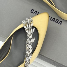 Balenciaga x Manolo Blahnik联盟款 26WF新品水晶叶真丝高跟凉鞋 巴黎世家联名莫罗新作 真丝 Balenciaga x Manolo Blahnik联盟款 26WF新品水晶叶真丝高跟凉鞋 巴黎世家联名莫罗新作 真丝