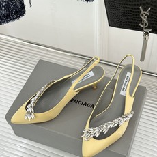 Balenciaga x Manolo Blahnik联盟款 26WF新品水晶叶真丝高跟凉鞋 巴黎世家联名莫罗新作 真丝 Balenciaga x Manolo Blahnik联盟款 26WF新品水晶叶真丝高跟凉鞋 巴黎世家联名莫罗新作 真丝