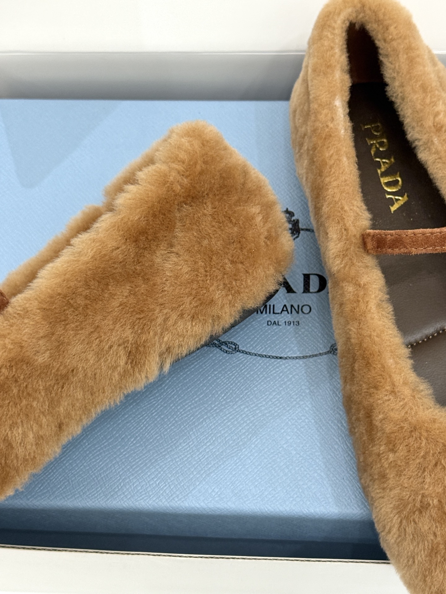 (原版飞机盒+10) Prada/普拉达26WF新品复古 三角标平底玛丽珍鞋毛毛鞋 经典三角标高奢标识 软糯毛绒裹住暖意 (原版飞机盒+10) Prada/普拉达26WF新品复古 三角标平底玛丽珍鞋毛毛鞋 经典三角标高奢标识 软糯毛绒裹住暖意