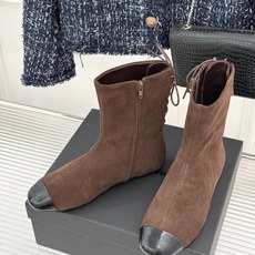 DYMONLATRY 26WF新品 拼色绑带侧拉链平底短靴 拼色撞出冷冽高级感 绑带勾勒利落鞋身线条 侧拉链穿脱超省心 DYMONLATRY 26WF新品 拼色绑带侧拉链平底短靴 拼色撞出冷冽高级感 绑带勾勒利落鞋身线条 侧拉链穿脱超省心