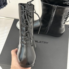 DYMONLATRY 26WF新品 拼色绑带侧拉链平底短靴 拼色撞出冷冽高级感 绑带勾勒利落鞋身线条 侧拉链穿脱超省心 DYMONLATRY 26WF新品 拼色绑带侧拉链平底短靴 拼色撞出冷冽高级感 绑带勾勒利落鞋身线条 侧拉链穿脱超省心