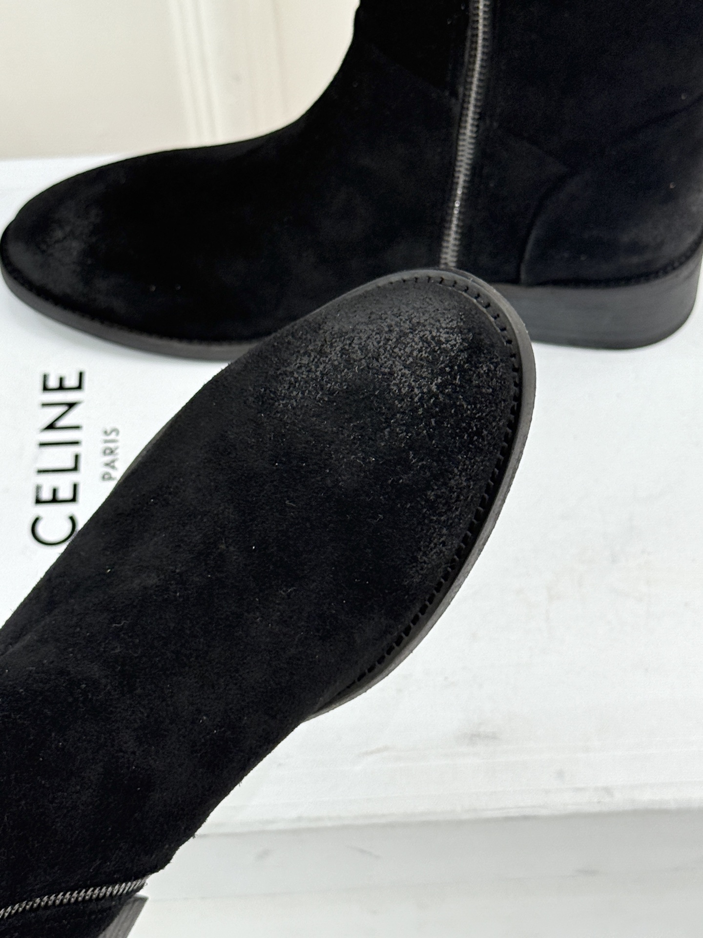 Celine /塞琳经典秋冬复古 西部缝线粗跟短长靴 秋冬穿搭的灵魂单品 经典款永不过时 鞋柜必备投资级单品 细节尽显品
