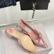 Jimmy Choo/吉米周26WF新品 尖头蝴蝶结侧空高跟凉鞋 缎面蝴蝶结柔润有光泽 侧空设计显脚纤瘦 细跟稳当显腿长 Jimmy Choo/吉米周26WF新品 尖头蝴蝶结侧空高跟凉鞋 缎面蝴蝶结柔润有光泽 侧空设计显脚纤瘦 细跟稳当显腿长